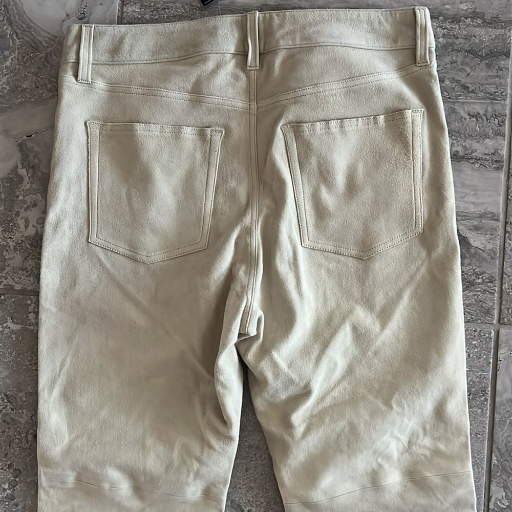 Lauren Ralph Lauren Goat Suede Straight Leg Pants, NWT, Size 12 - Picture 7 of 12